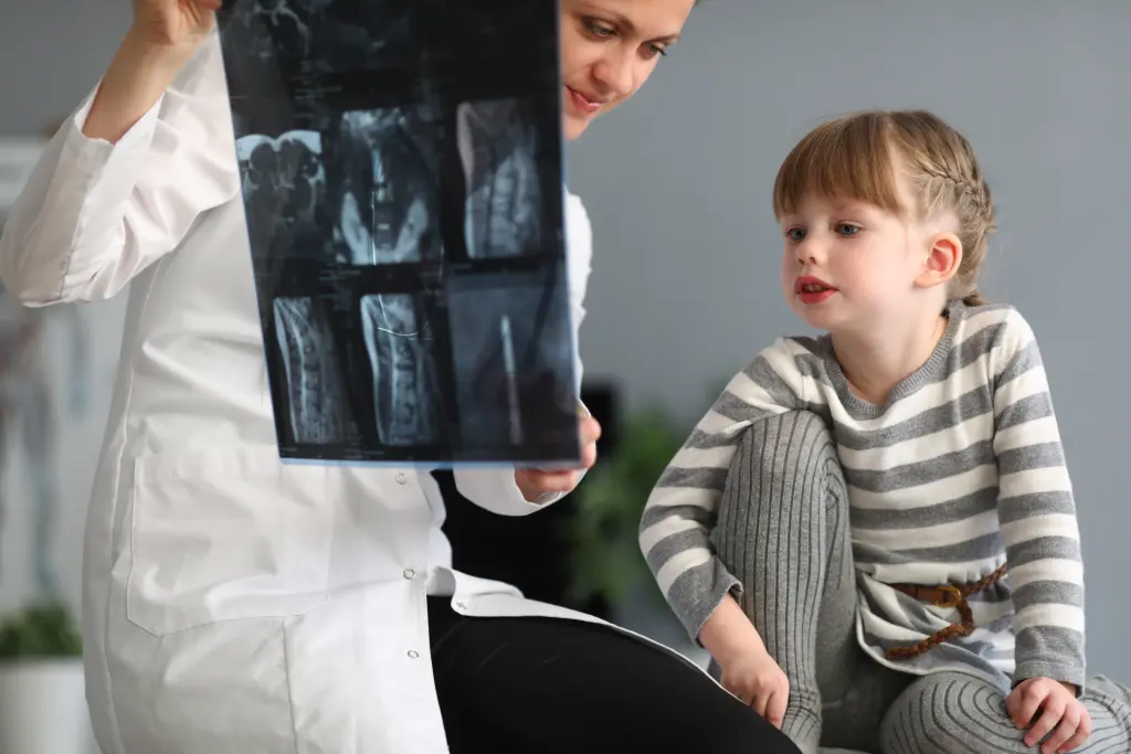 Pediatric Scoliosis What is it?

Scoliosis is an abnormality of the spine, which presents with a side-to-side curve, and can present in early childhood. A child with scoliosis may appear to be leaning to one side, have a higher hip and or shoulder, and have a spine with an S or C shape.